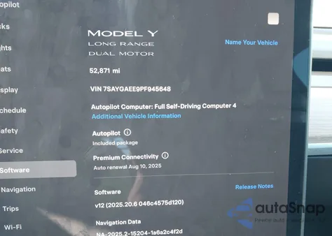 2023 Tesla Model Y Awd/Long Range Dual Motor All-Wheel Drive из США, поврежденный, VIN 7SAYGAEE9PF945648